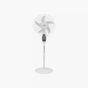 Ventilador Vertical Solar Recargable de 16” SACO / Dos Bombillas Externas Tipo LED