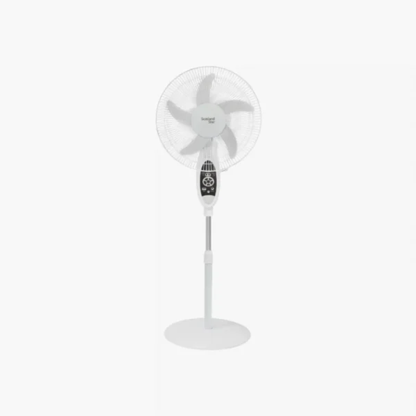 Ventilador Vertical Solar Recargable de 16” SACO / Dos Bombillas Externas Tipo LED