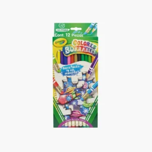 Set de 12 Lápices de Colores Borrables